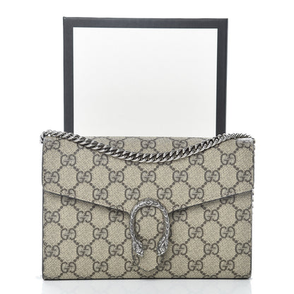 Gucci GG Supreme Monogram Mini Dionysus Chain Wallet Beige Taupe 12 of 12