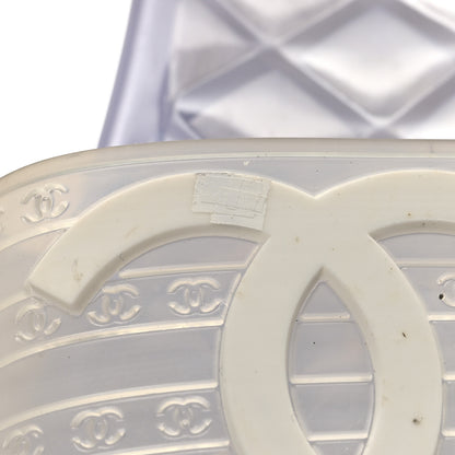 Chanel PVC Transparent CC Flat Slide Sandals 9 White 9 of 9