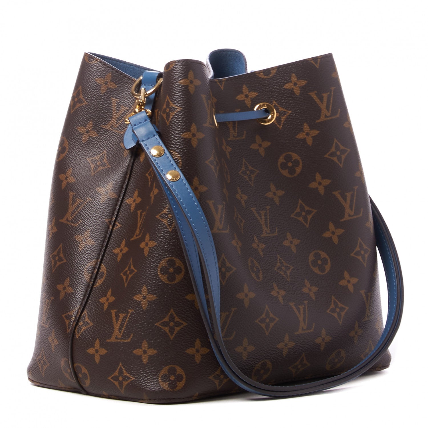 Louis Vuitton Monogram Neonoe MM Blue Jean 2 of 8
