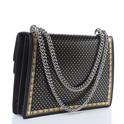 Gucci X SEGA Calfskin GUCCY Stars Medium Dionysus Shoulder Bag Black Gold 3 of 10