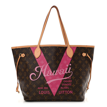 Louis Vuitton Monogram Hawaii V Neverfull MM Hot Pink 3 of 11