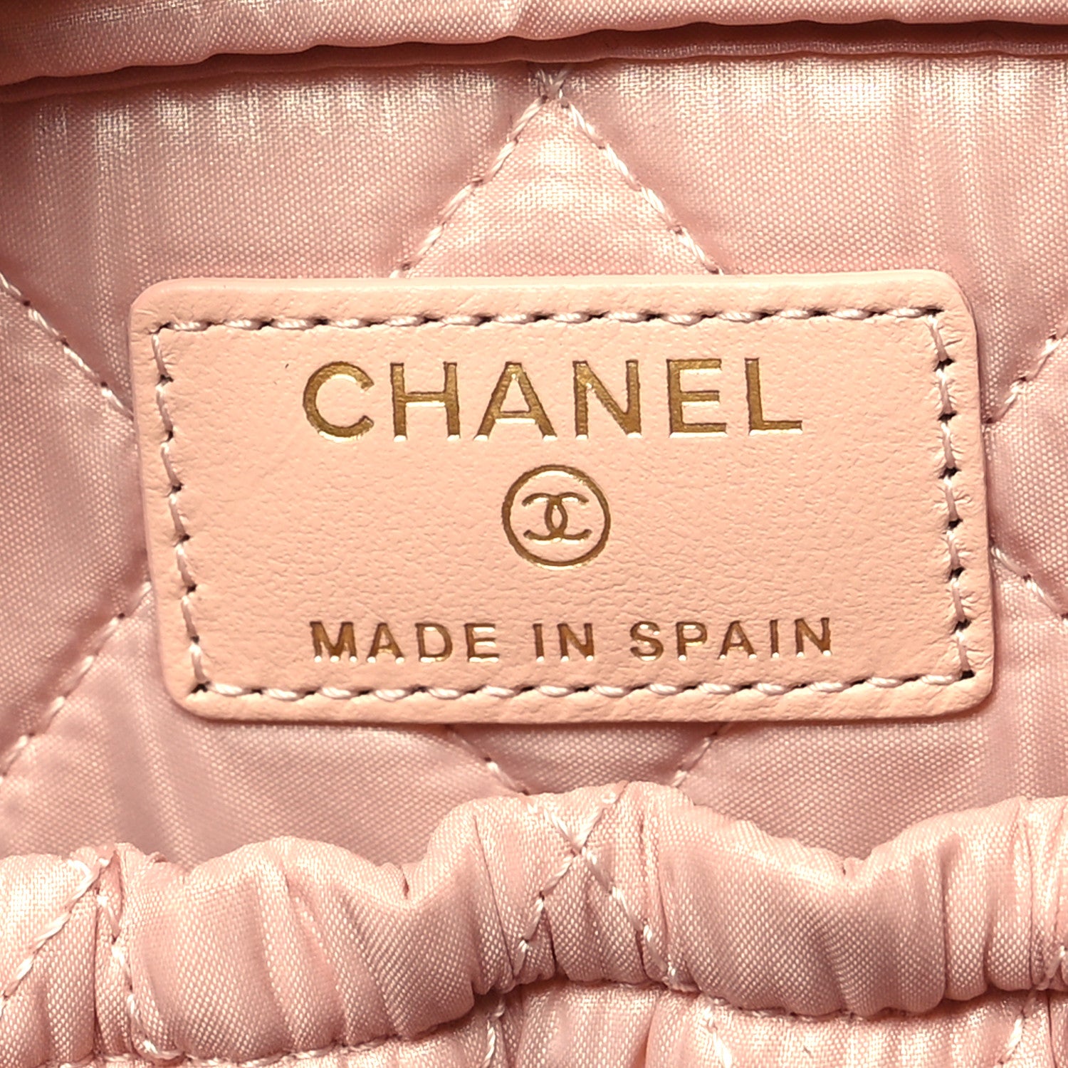 Chanel Caviar Quilted Medium Curvy Pouch Cosmetic Case Light Pink 6 of 10