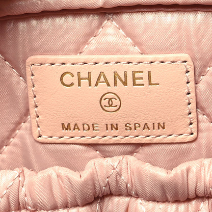 Chanel Caviar Quilted Medium Curvy Pouch Cosmetic Case Light Pink 6 of 10