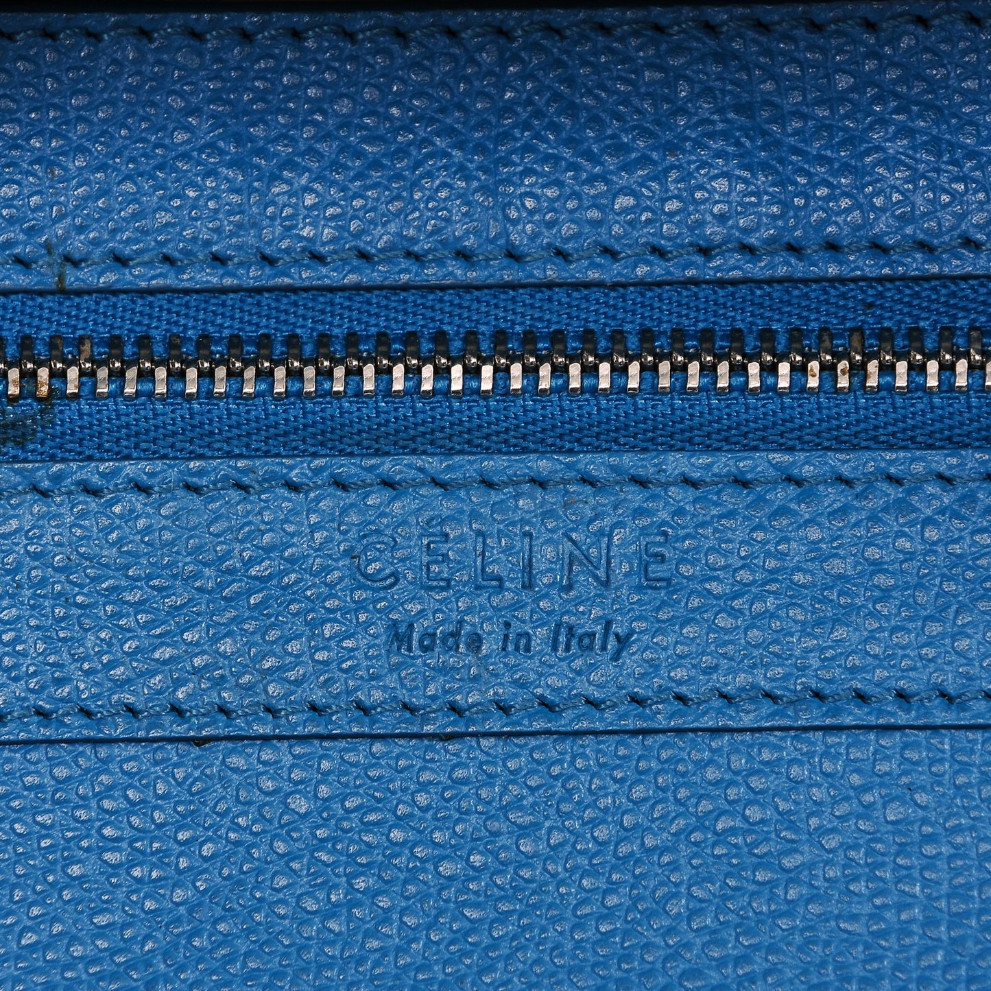 Grained Calfskin Small Vertical Cabas Turquoise