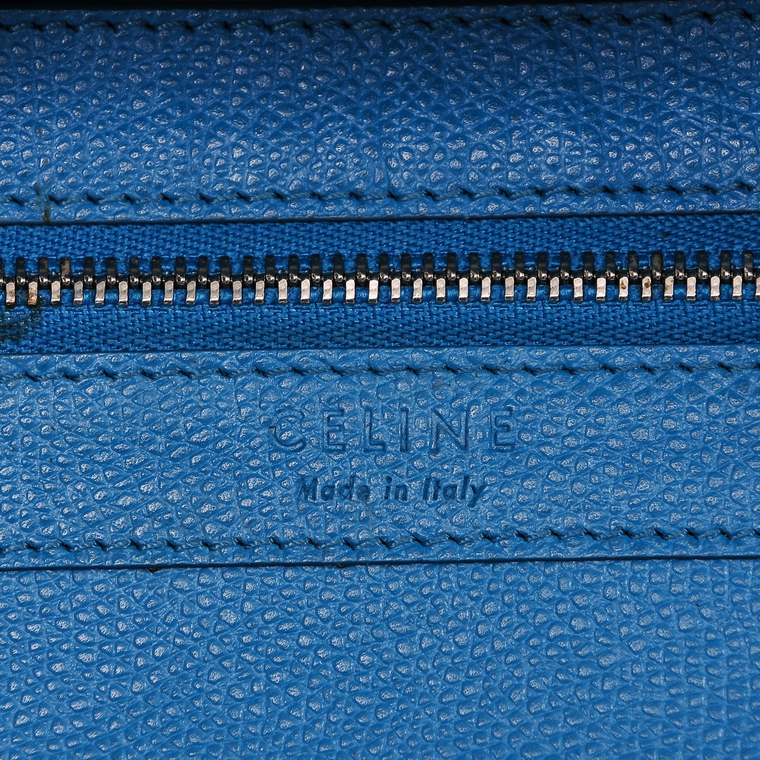 Celine Grained Calfskin Small Vertical Cabas Turquoise 7 of 8