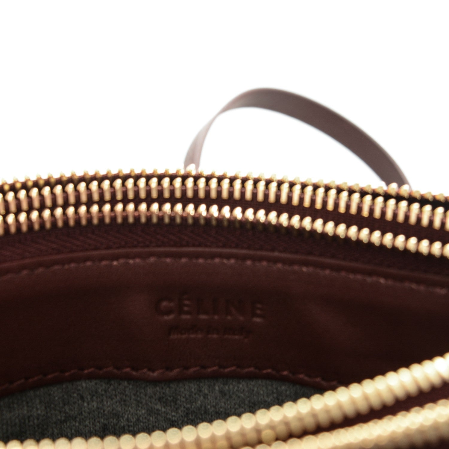 Celine Smooth Lambskin Small Trio Crossbody Bag Burgundy 6 of 7