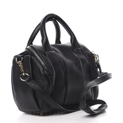 Alexander Wang Pebbled Lambskin Rockie Black Pale Gold Hardware 4 of 11
