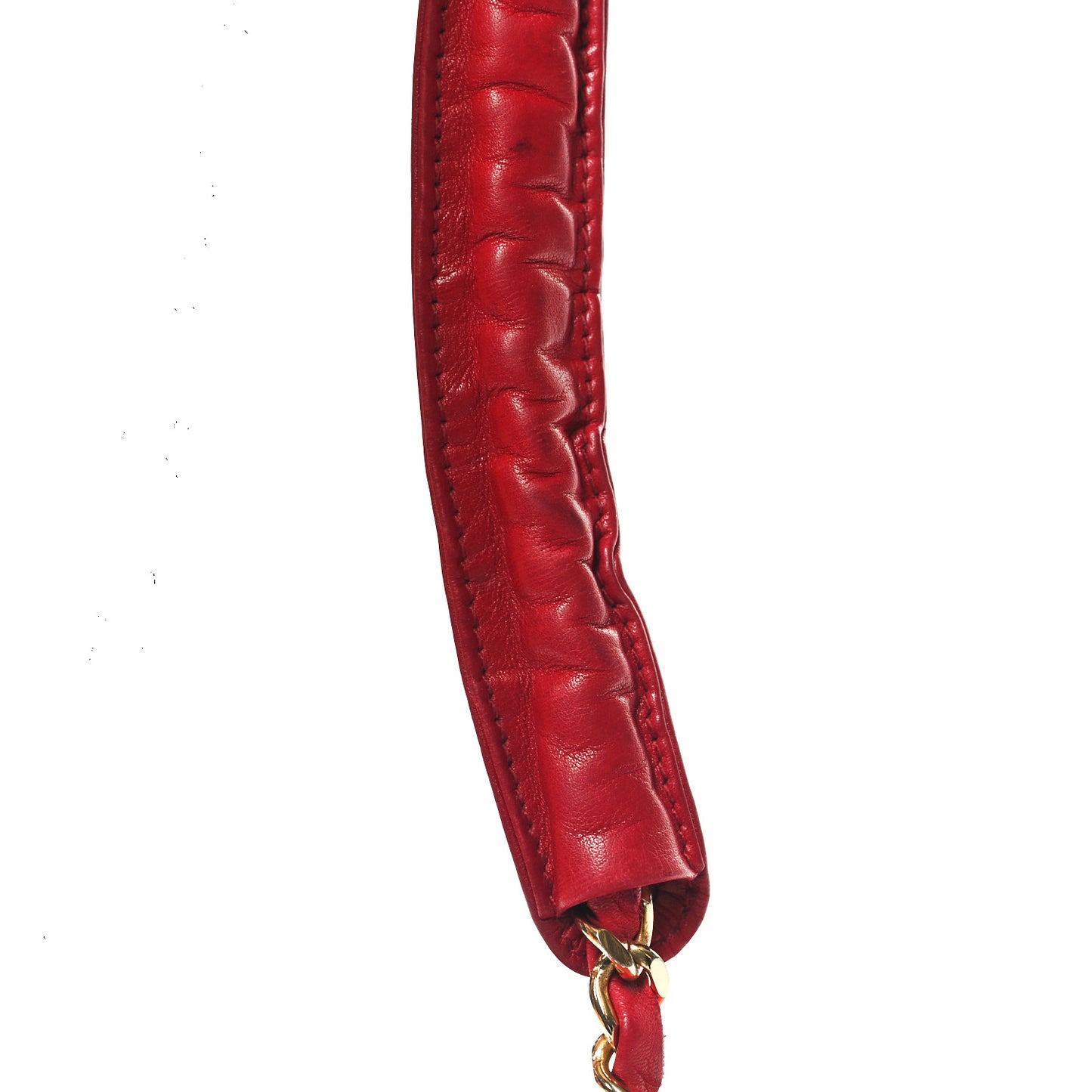 Lambskin Quilted Tote Red