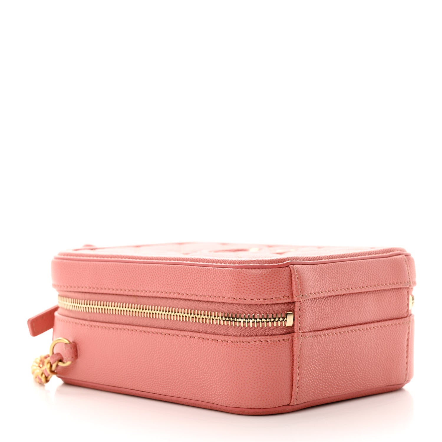Chanel Caviar Quilted CC North South Filigree Vanity Case Pink 4 of 14