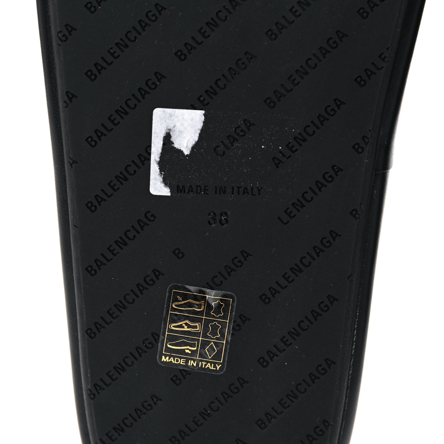 Smooth Nappa Logo Rise Platform Sandals 38 Black White
