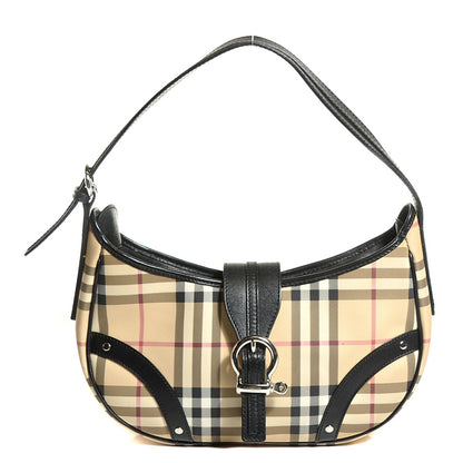 Burberry House Check Buckle Hobo Black 1 of 7