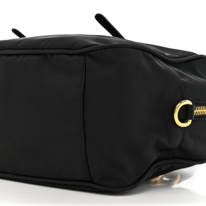 Prada Tessuto Nylon Soft Calfskin Shopping Satchel Black 8 of 9
