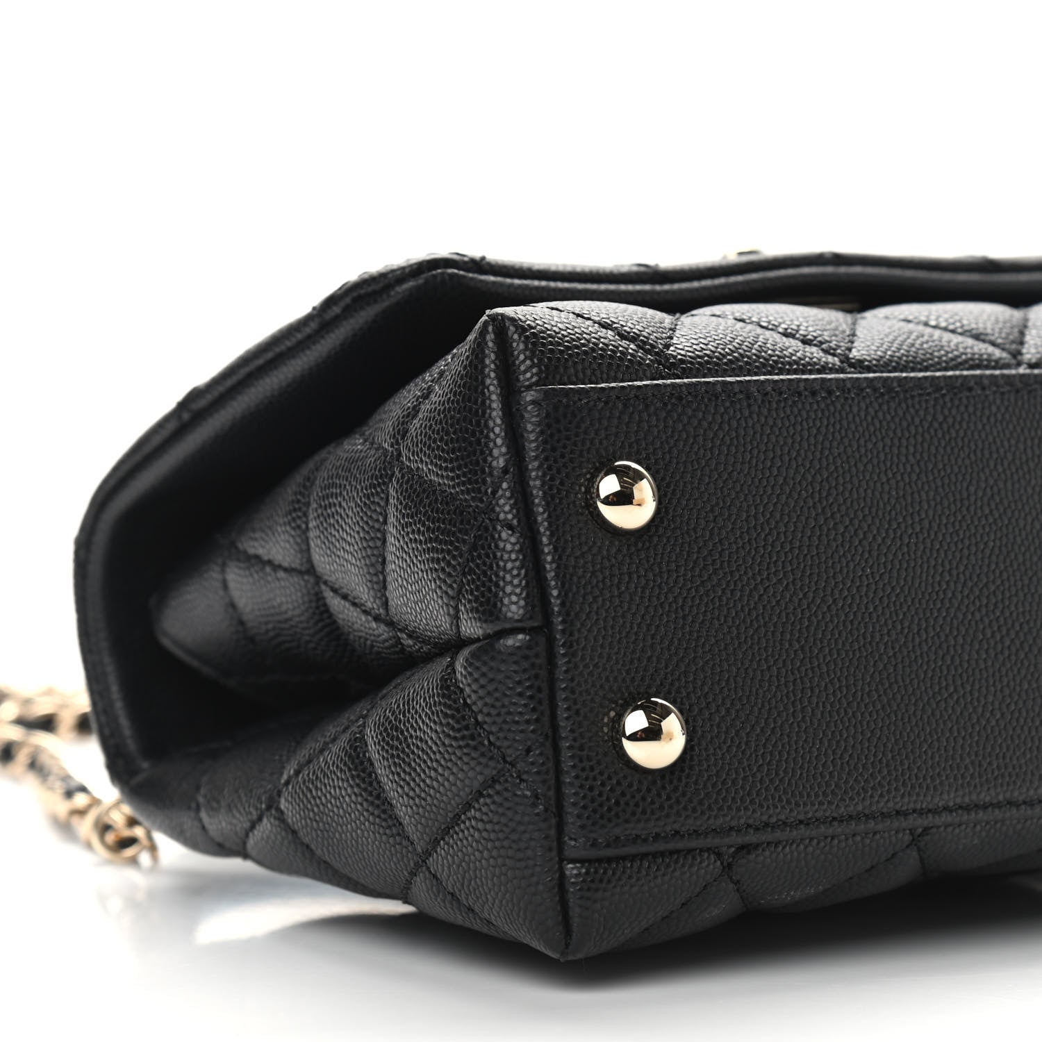 Chanel Caviar Quilted Extra Mini Coco Handle Flap Black 8 of 9