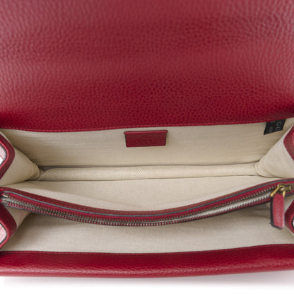 Gucci Dollar Calfskin Swarovski Crystal Small Dionysus Shoulder Bag Hibiscus Red 5 of 13