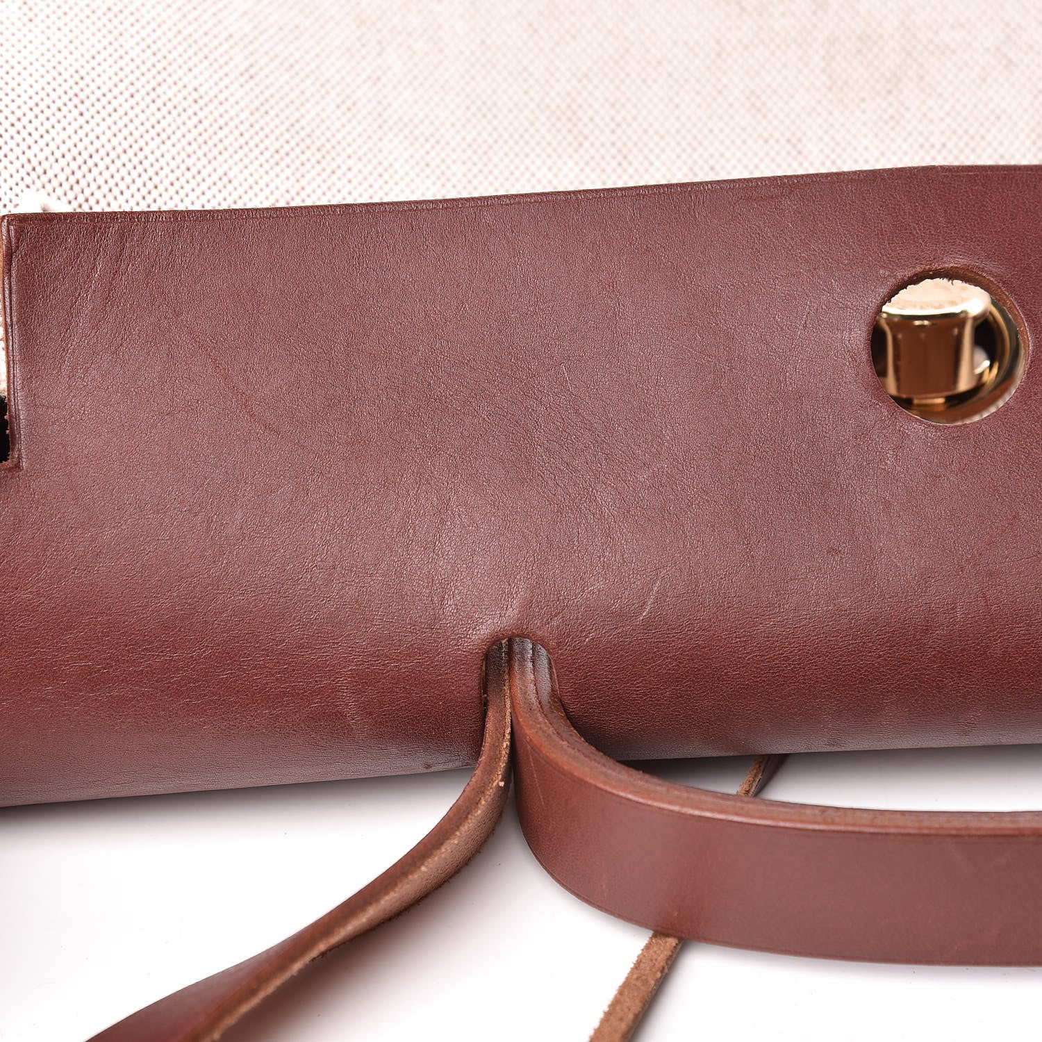 Hermes Toile Calfskin Herbag 39 GM Natural 10 of 18