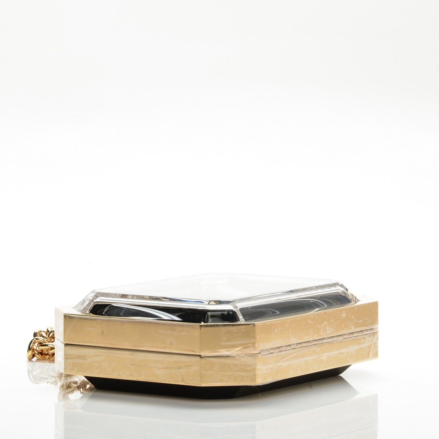 Plexiglass Premiere Minaudiere Clutch Black