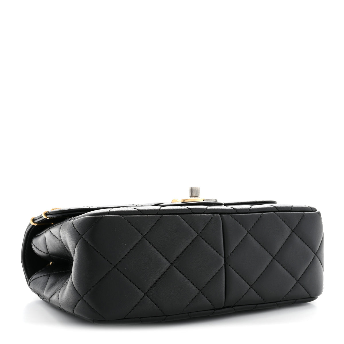 Chanel Lambskin Quilted Small Coco Clips Single Flap Black 4 of 10