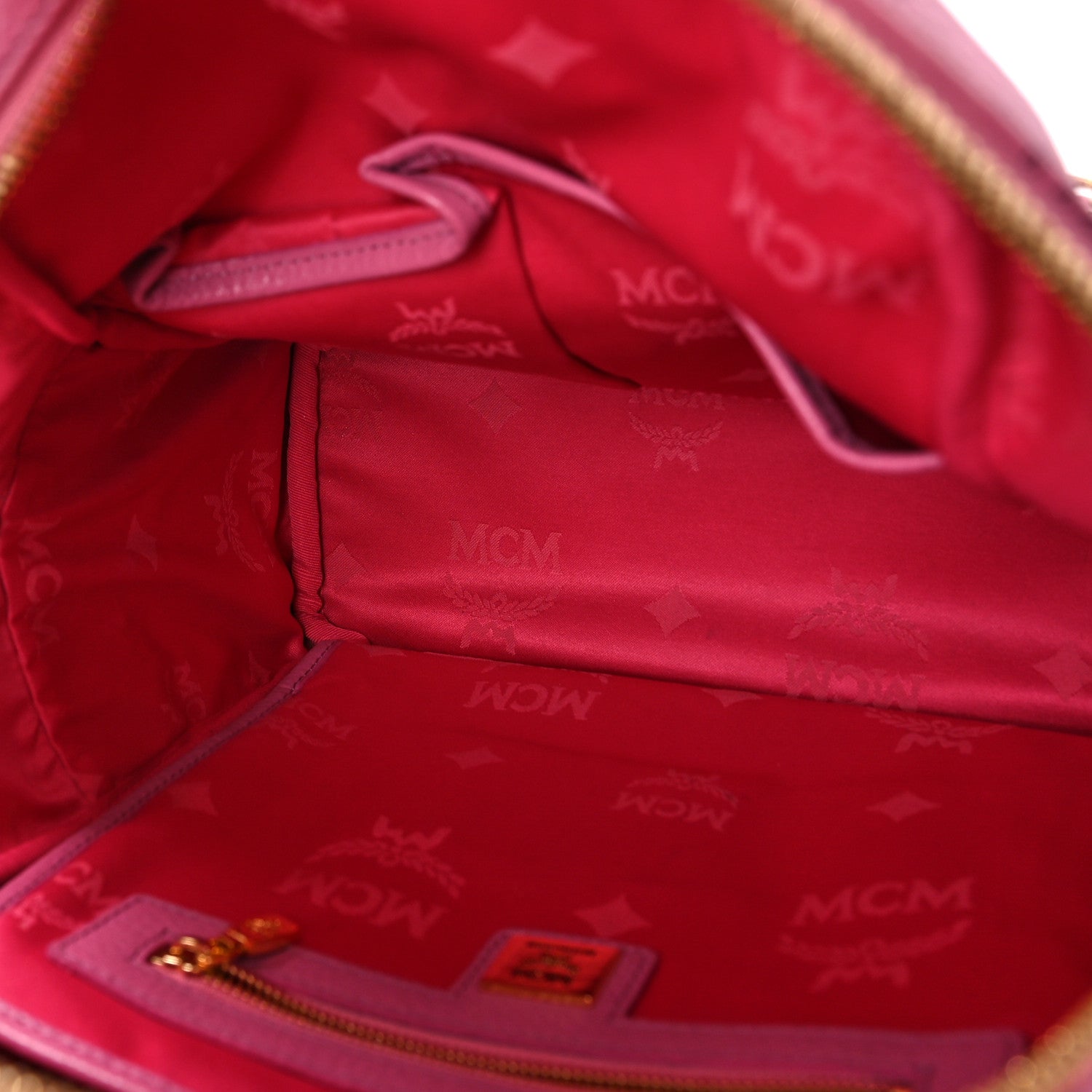 MCM Visetos Studded Small Dual Stark Backpack Pink 5 of 9