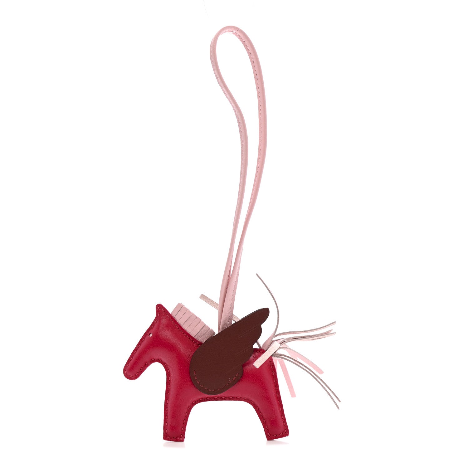 Hermes Milo Lambskin Grigri Rodeo Pegase Horse Bag Charm PM Framboise Rose Sakura Rouge Sellier 1 of 5