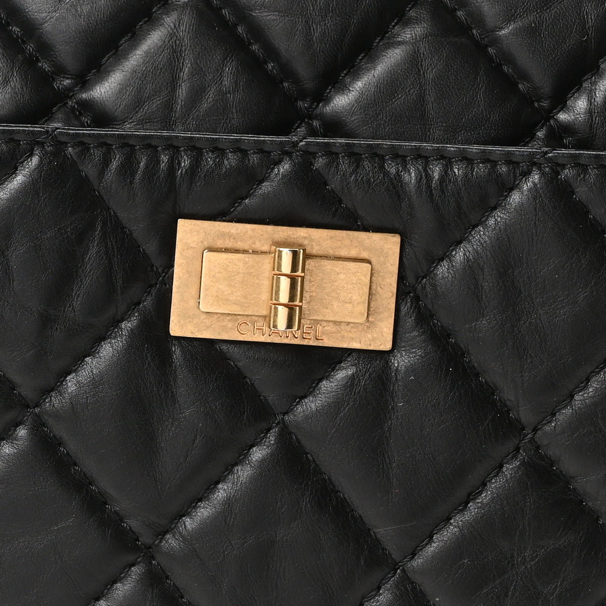 Chanel Aged Calfskin Quilted Large Reissue Camera Case Black Black 8 of 11