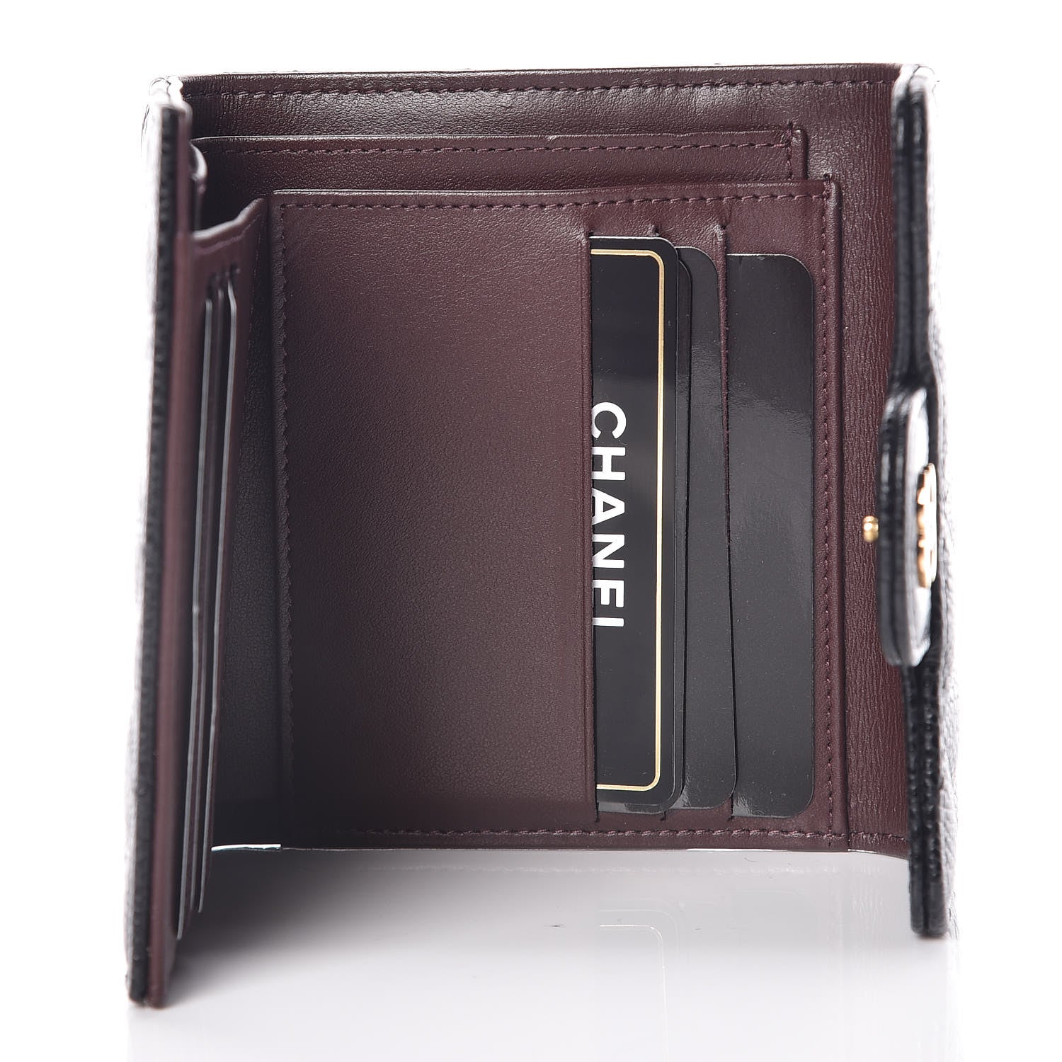 Chanel Caviar Quilted Compact Flap Wallet Black 5 of 8