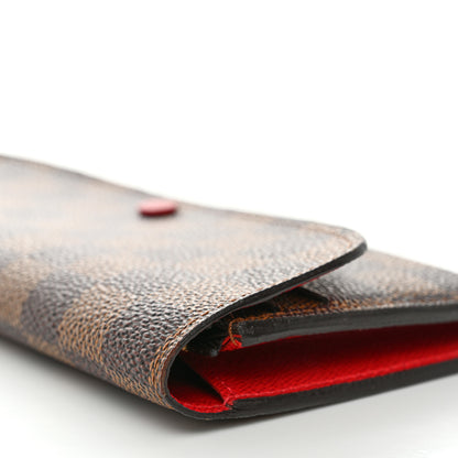 Louis Vuitton Damier Ebene Emilie Wallet Red 12 of 12