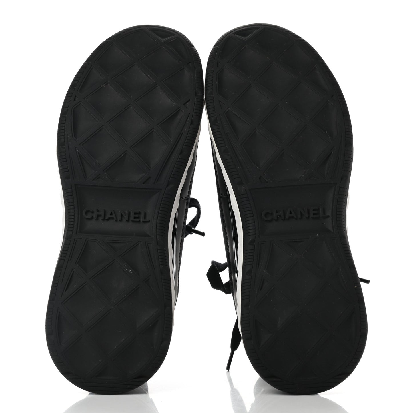 Velvet Calfskin Mixed Fibers CC Sneakers 37.5 Black
