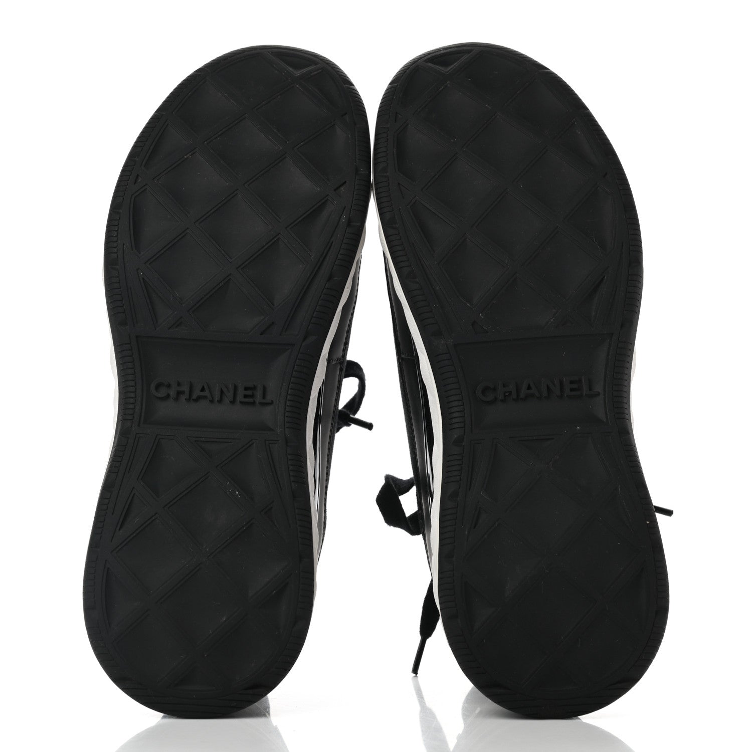 Chanel Velvet Calfskin Mixed Fibers CC Sneakers 37.5 Black 5 of 9