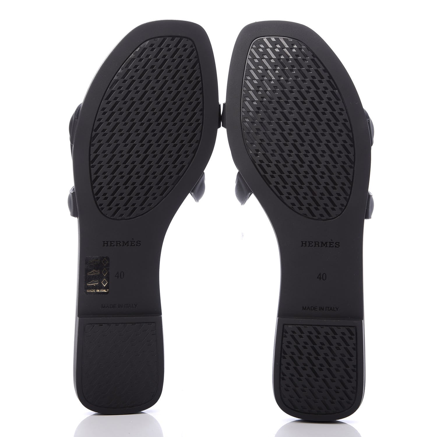 Hermes Rubber Aloha Sandals 40 Black 7 of 7