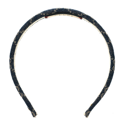Gucci Denim Monogram Headband 1 of 4