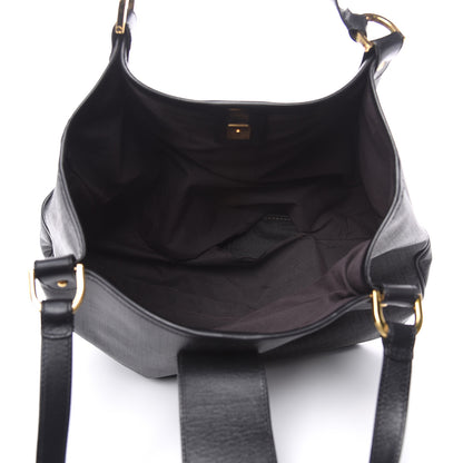 Fendi Zucchino Spalmati Vitello Medium Chiusura Tote Black 5 of 12