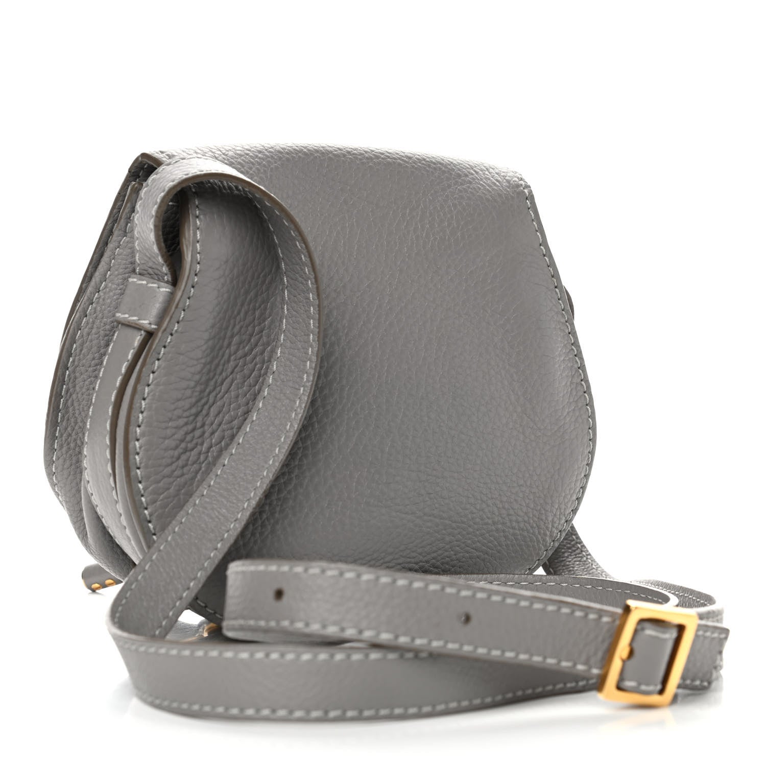 Chloe Calfskin Mini Marcie Round Crossbody Bag Cashmere Grey 2 of 5