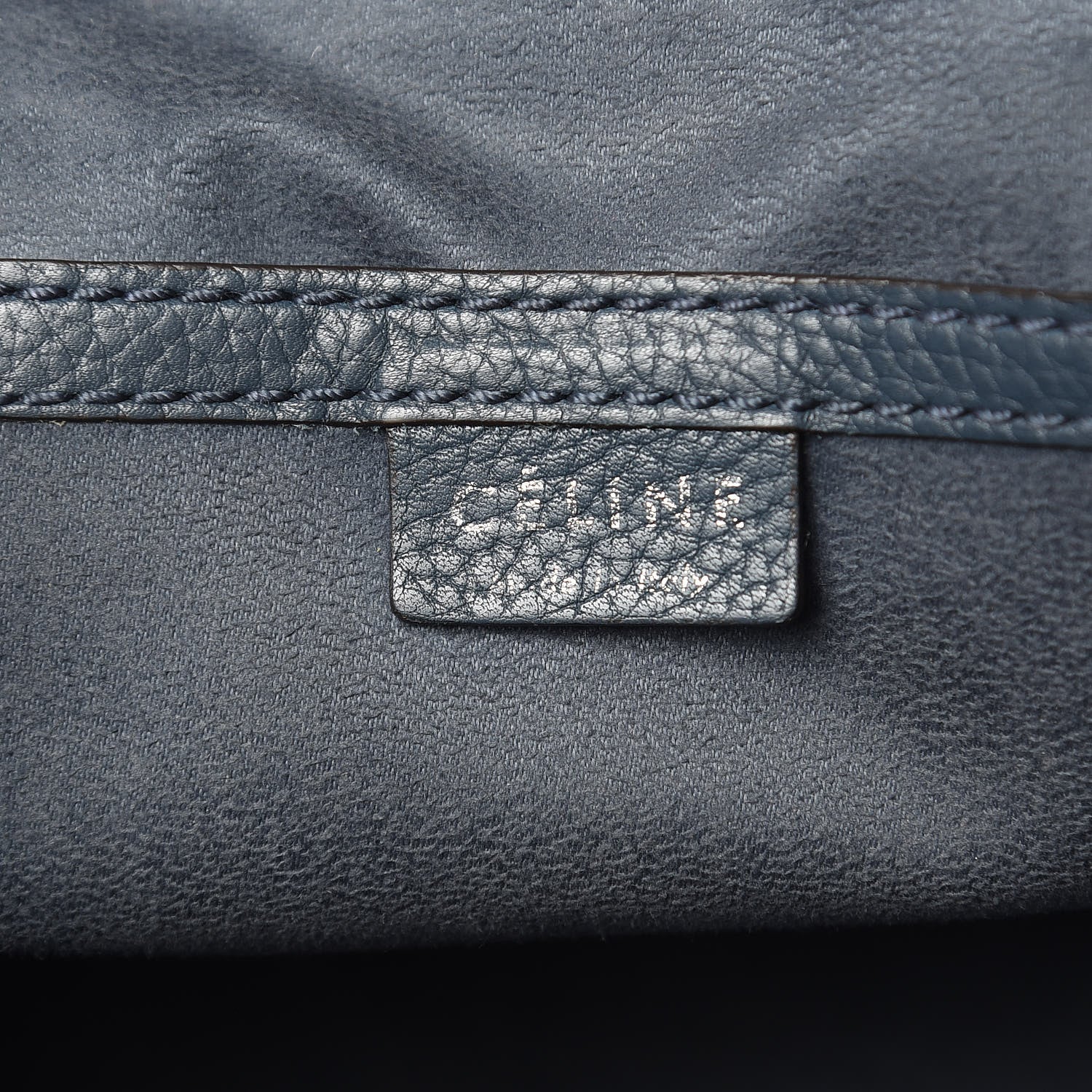 Celine Drummed Calfskin Nano Luggage Orage 6 of 17