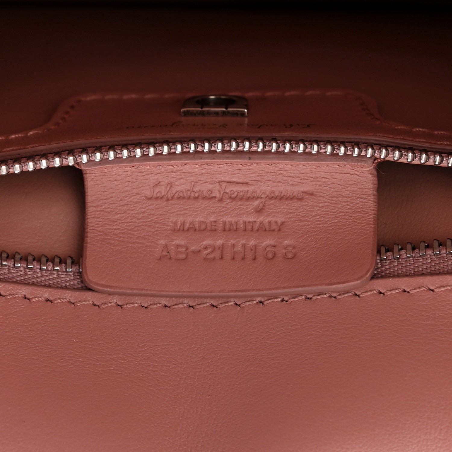 Salvatore Ferragamo Calfskin Quilted Gancini Flap Bag Antique Rose 6 of 9