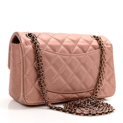 Chanel Metallic Grained Calfskin Quilted 2.55 Reissue Mini Flap Copper Pink 3 of 8