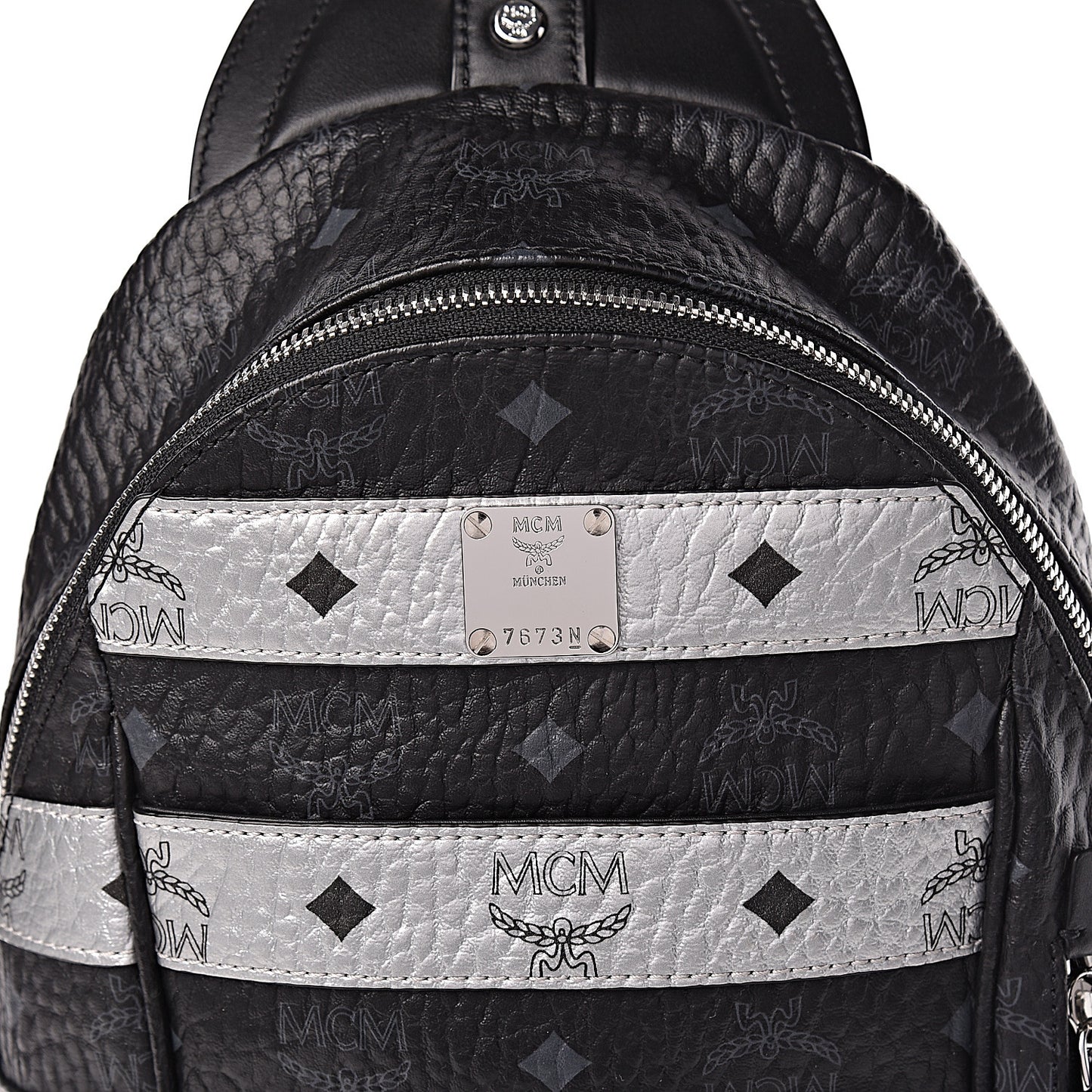 Visetos Spot Medium Sling Bag Black Silver