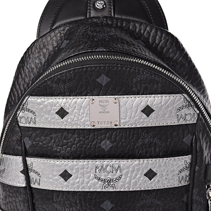 MCM Visetos Spot Medium Sling Bag Black Silver 8 of 10