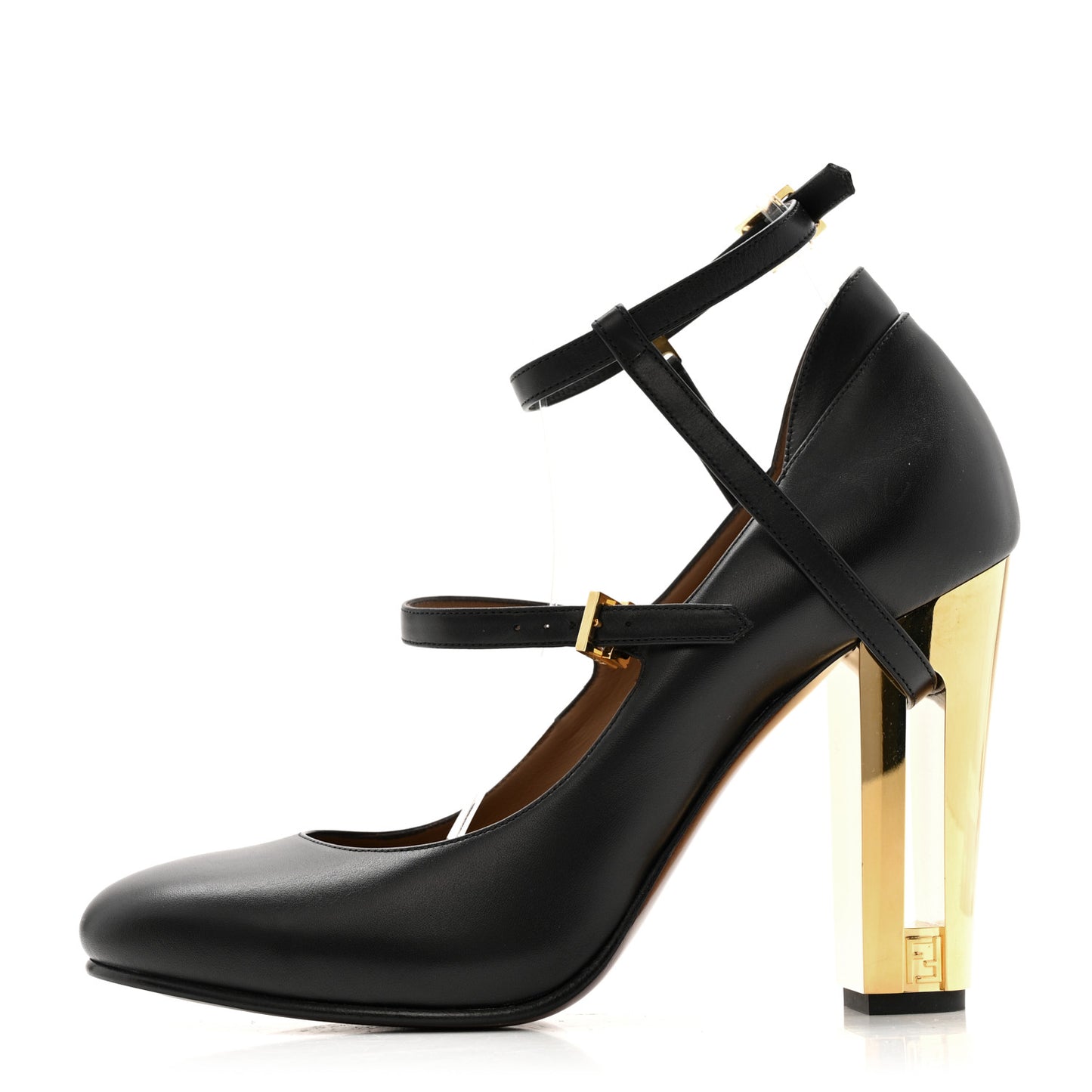 Vitello Delfina High Heel Pumps 39.5 Black