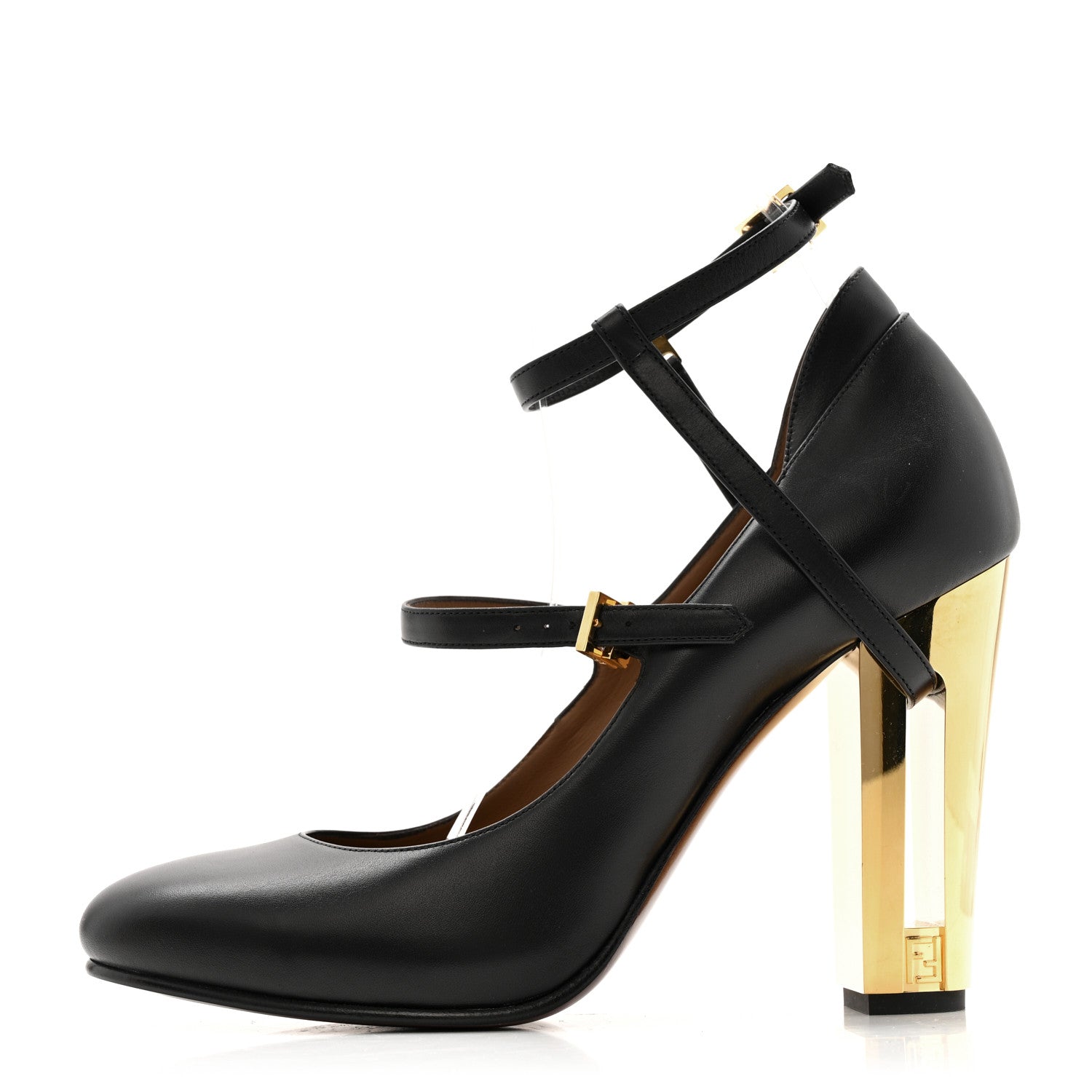 Fendi Vitello Delfina High Heel Pumps 39.5 Black 1 of 10