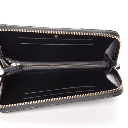 Chanel Iridescent Caviar Quilted Medium Zip Around Wallet Black 5 of 9