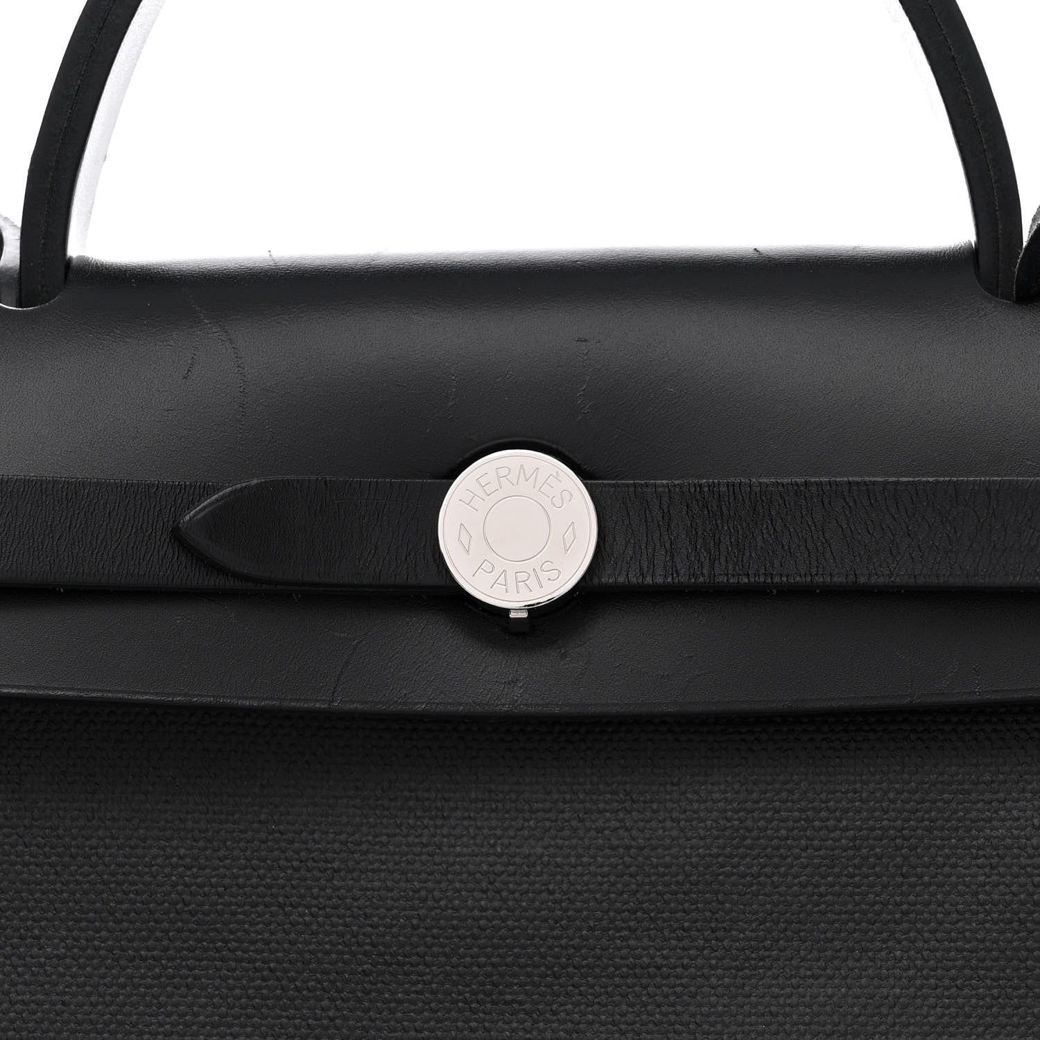 Hermes Toile H Berline Vache Hunter Herbag Zip PM 31 Black Ecru 8 of 12