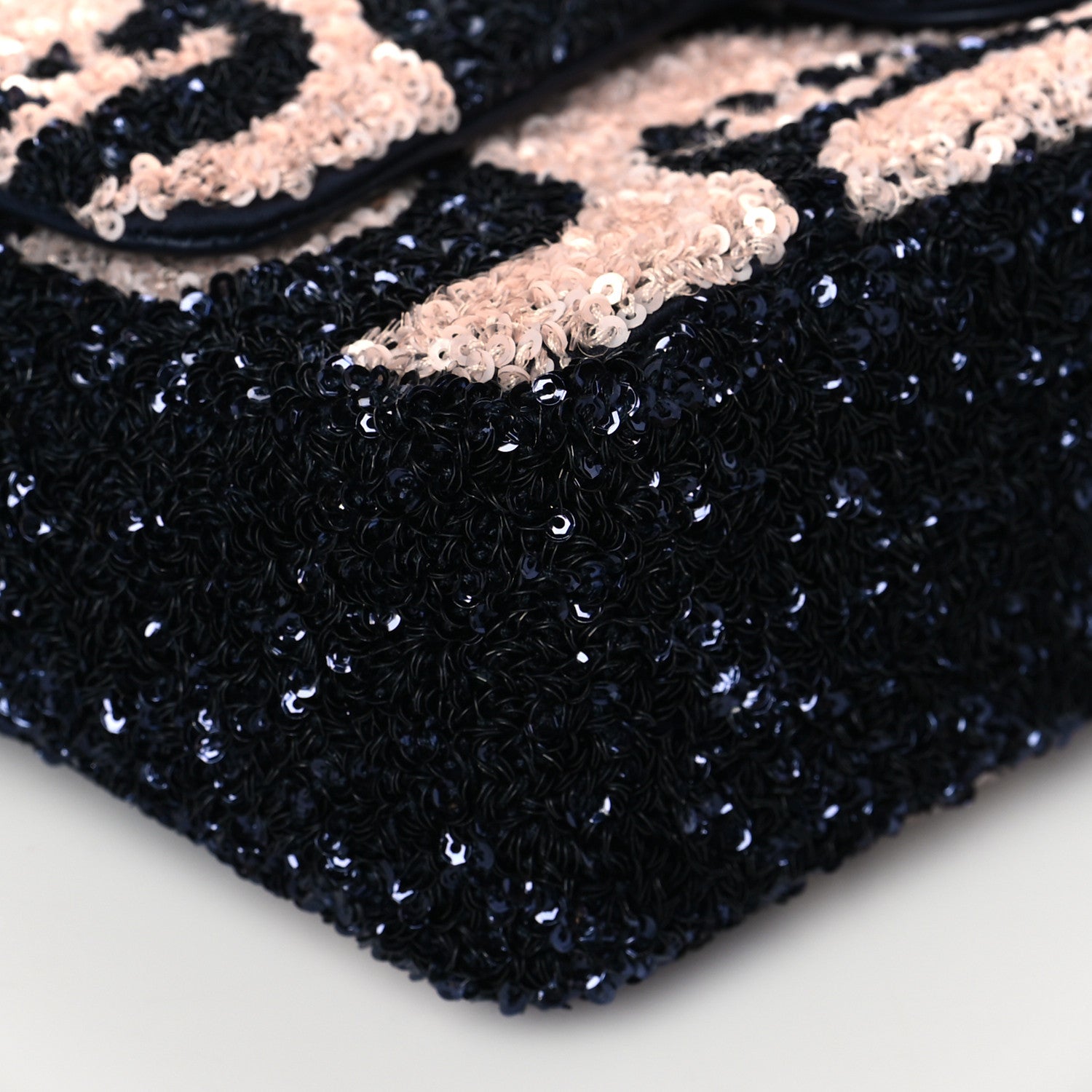 Chanel Sequin Medium Flap Blue Pink 8 of 9