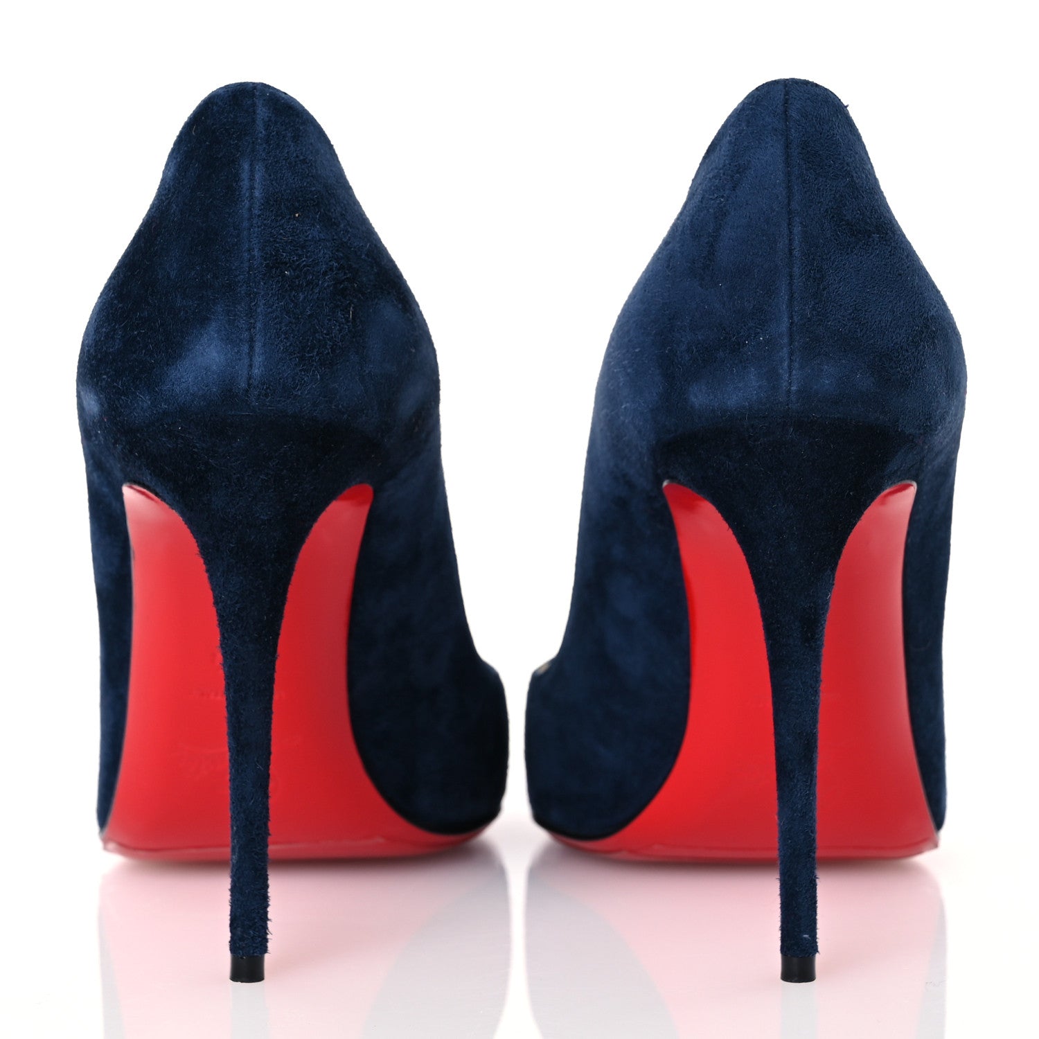 Christian Louboutin Veau Velours Eloise 100 Pumps 38.5 Marine 5 of 14