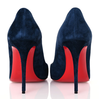 Christian Louboutin Veau Velours Eloise 100 Pumps 38.5 Marine 5 of 14