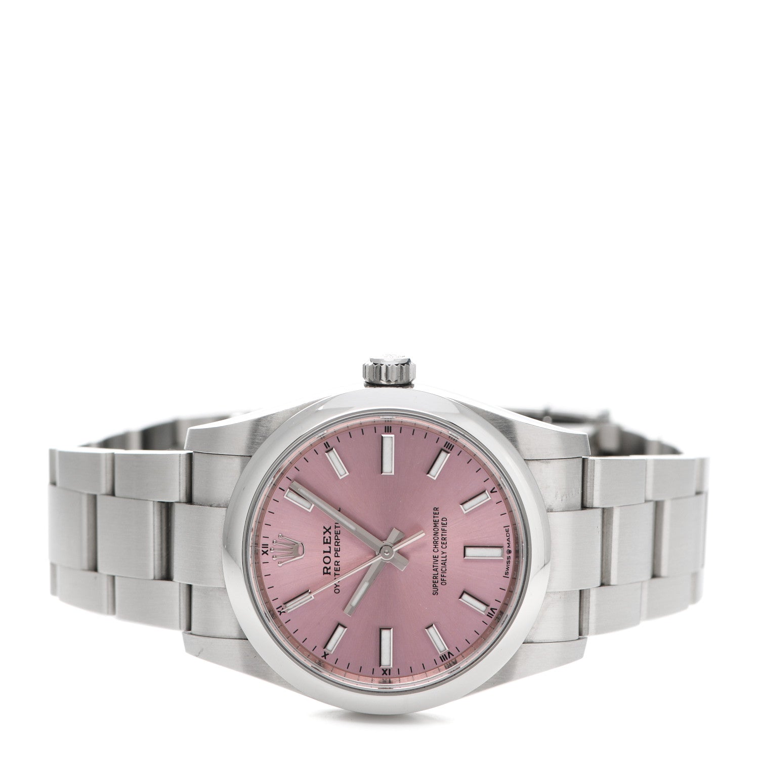 Rolex Stainless Steel 34mm Oyster Perpetual Watch Pink 124200 2 of 5