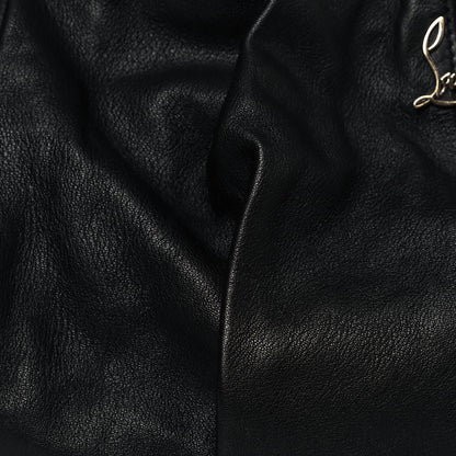 Christian Louboutin Calfskin Pleated Chain Hobo Black 10 of 12