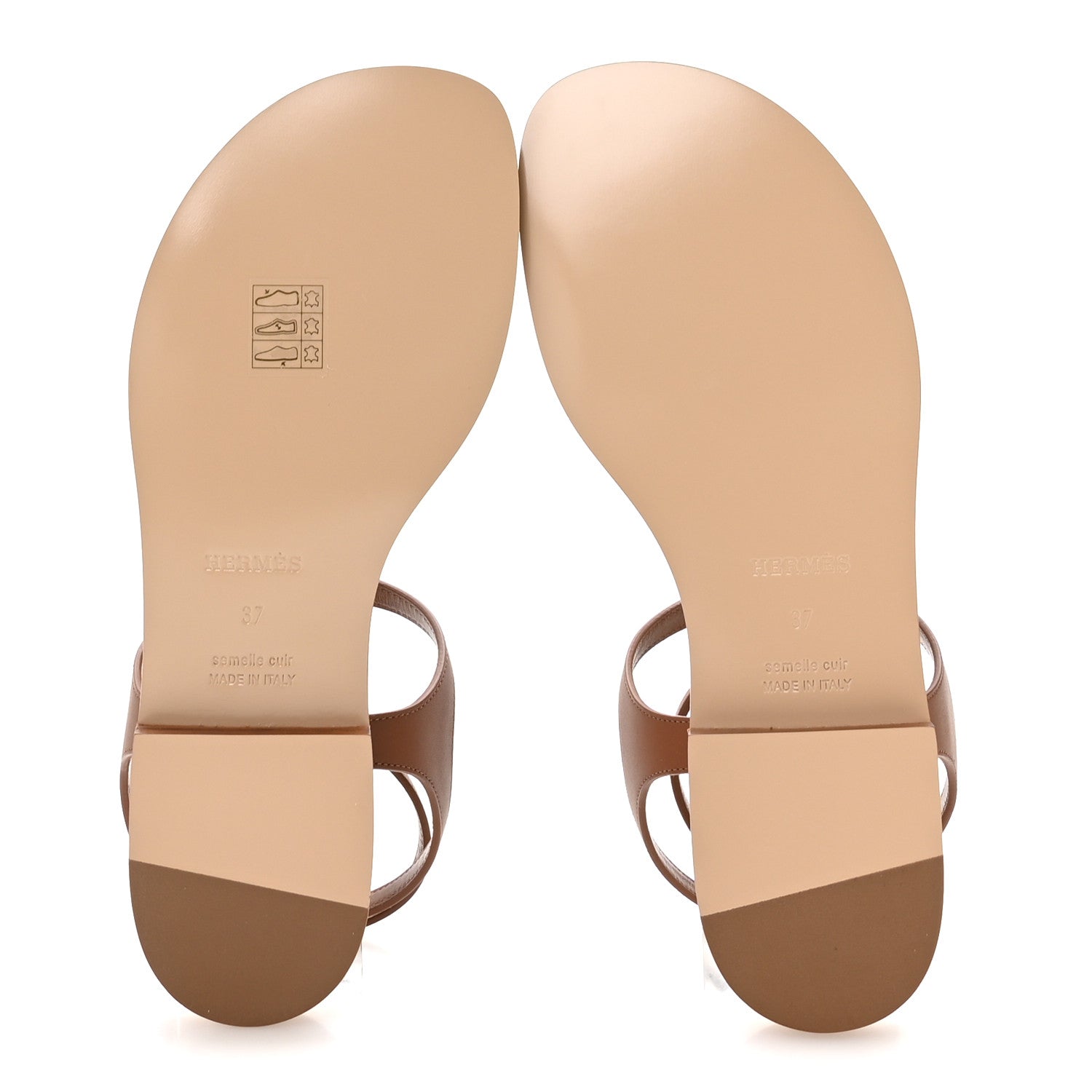 Hermes Calfskin Marinella Sandals 37 Gold 1864638 – FASHIONPHILE
