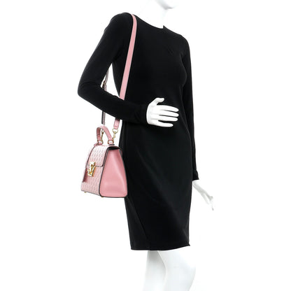 Gucci Guccissima Signature Small Padlock Top Handle Bag Rose Baby Candy 2 of 7
