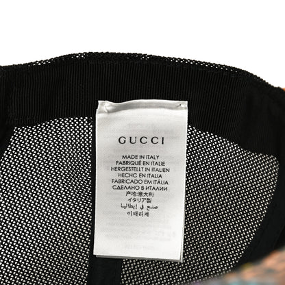 Gucci GG Supreme Monogram Psychedelic Baseball Hat M 58 Black 5 of 6
