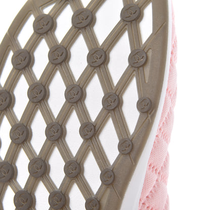 Chanel Mixed Fibers Quilted Womens CC Sneakers 40.5 Pink 7 of 11